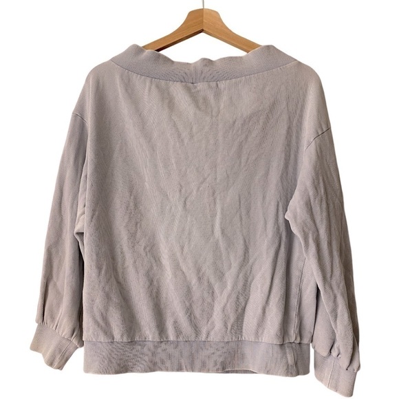 H&M LIGHT BLUE OFF THE SHOULDER SWEATER - Picture 3 of 3